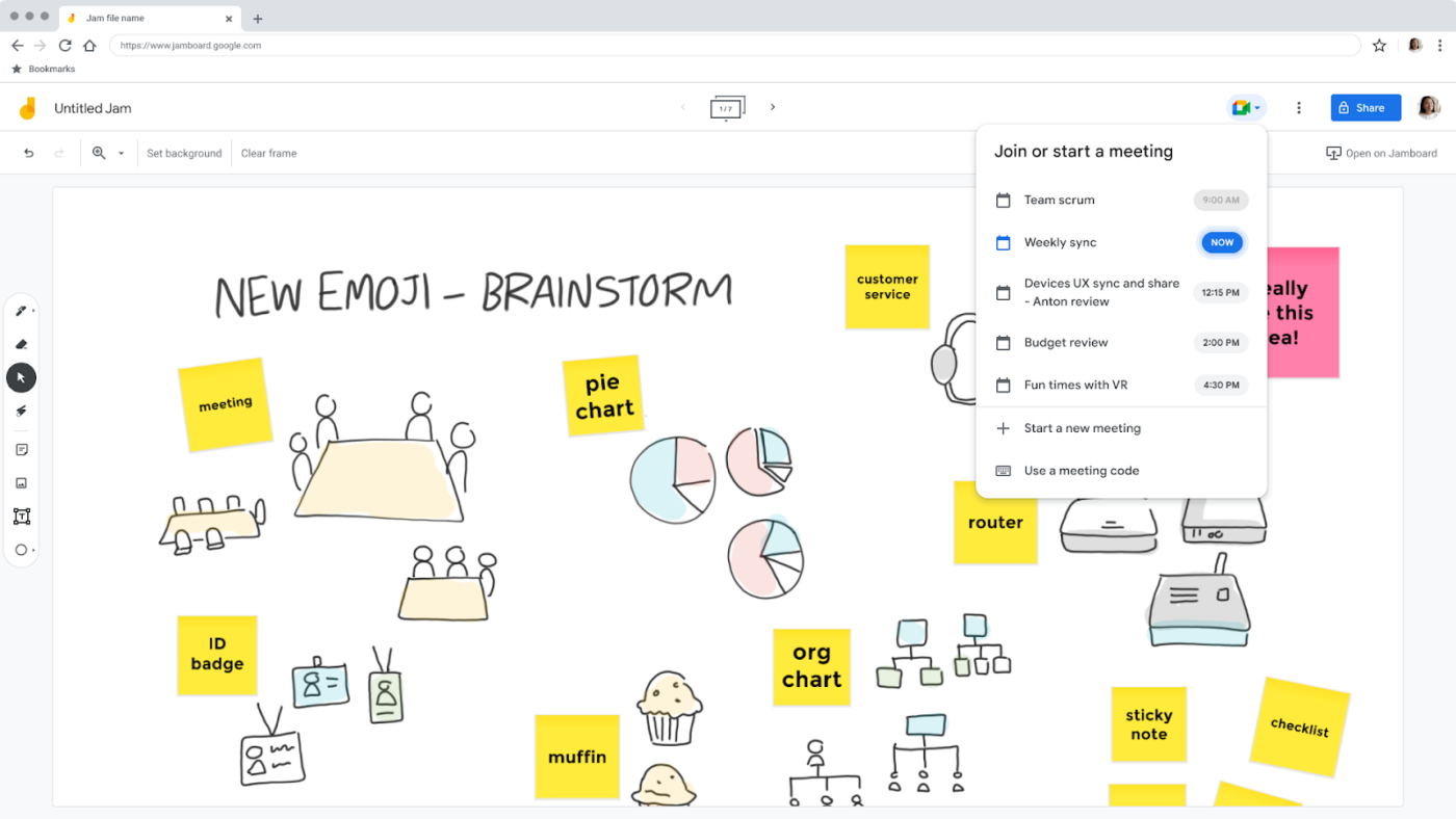 Google Jamboard : AI Whiteboard Tools