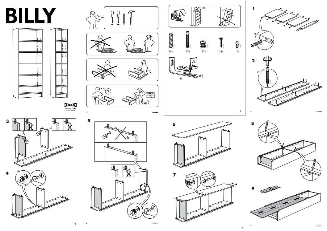 IKEA instructions for use Billy