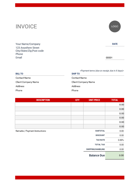 International Commercial Invoice Template by Invoice Simple