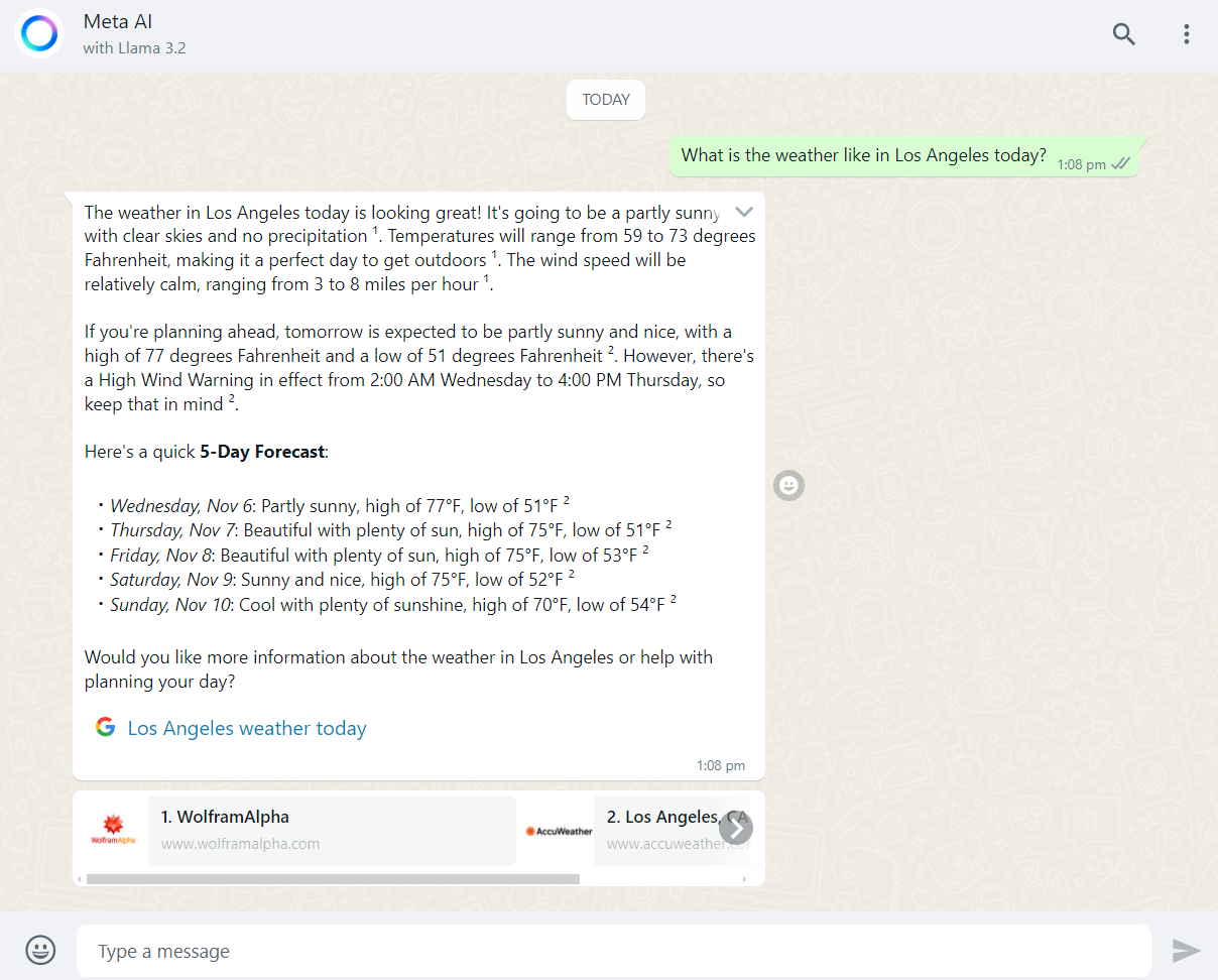 Meta AI Answering questions Dashboard: Meta AI vs ChatGPT