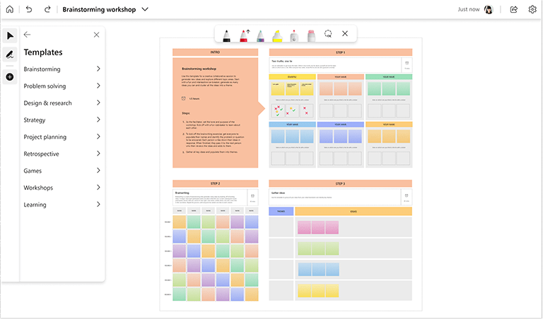 Microsoft Whiteboard : AI Whiteboard Tools