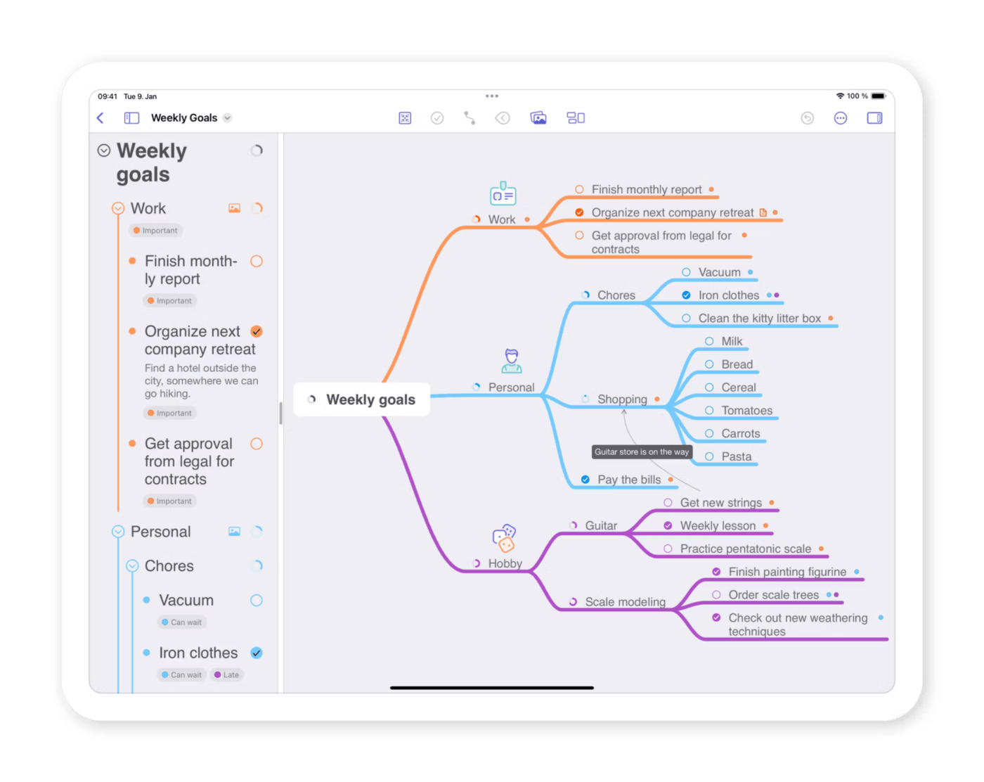 MindNode as a mind map maker tool