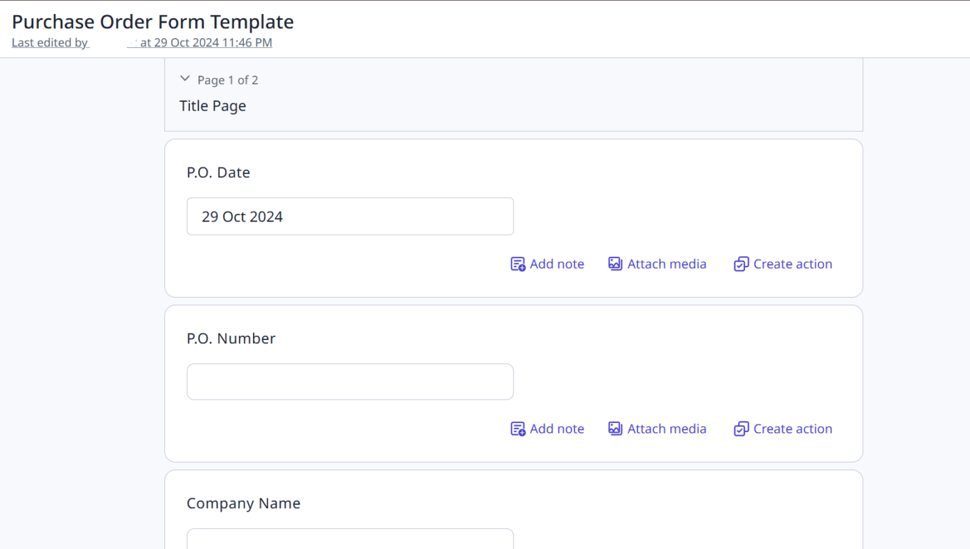 The PDF Purchase Order Form Template by SafetyCulture 