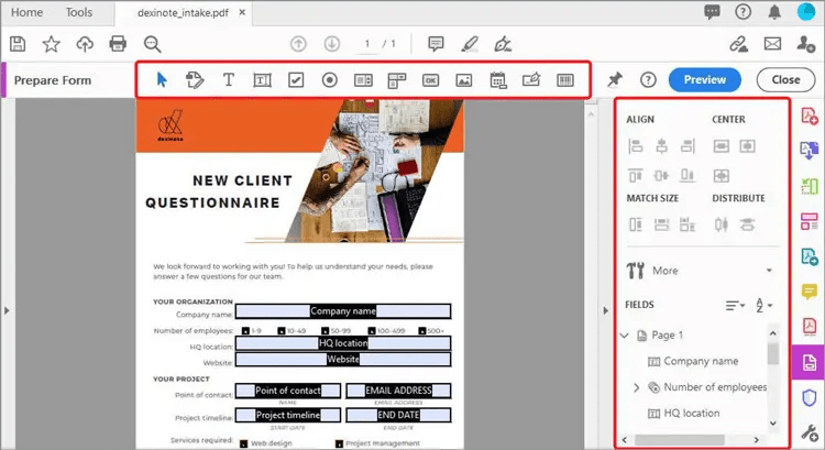 how to make a form fillable in adobe. 3: Preview and adjust