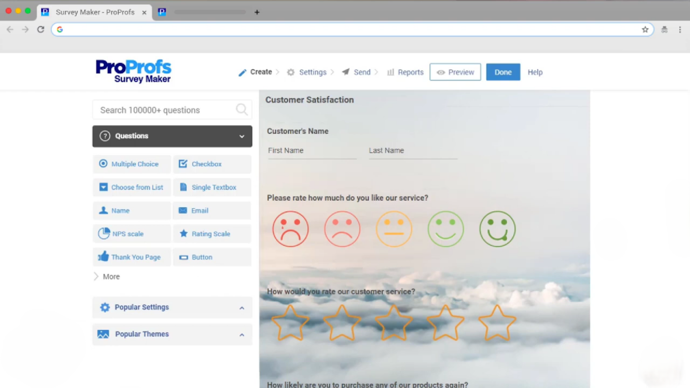 Jotform Alternatives: ProProfs Survey Maker