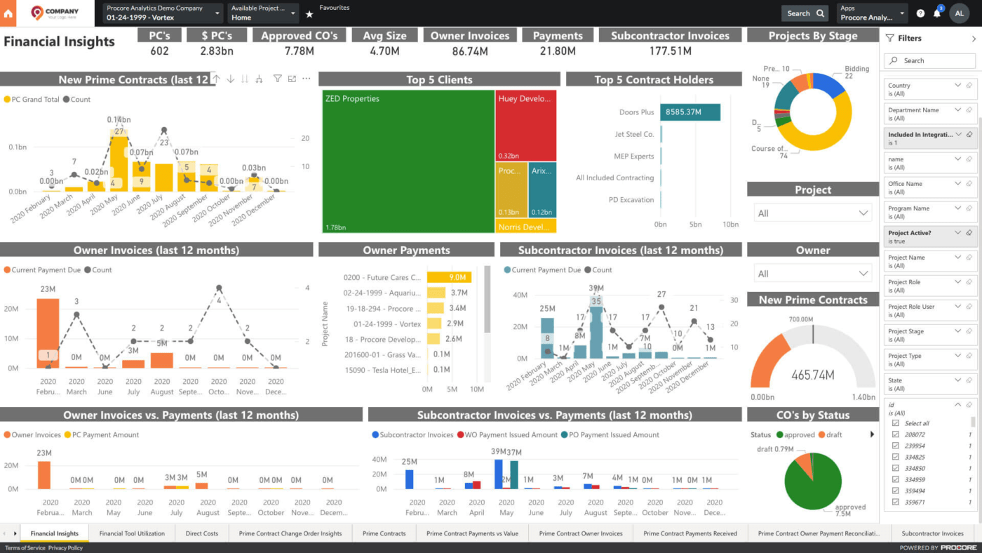 Procore is a suitable capital project planning software : capital project management software