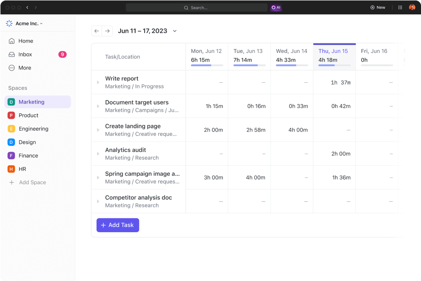 Project Time Tracking helps you not losing track of time