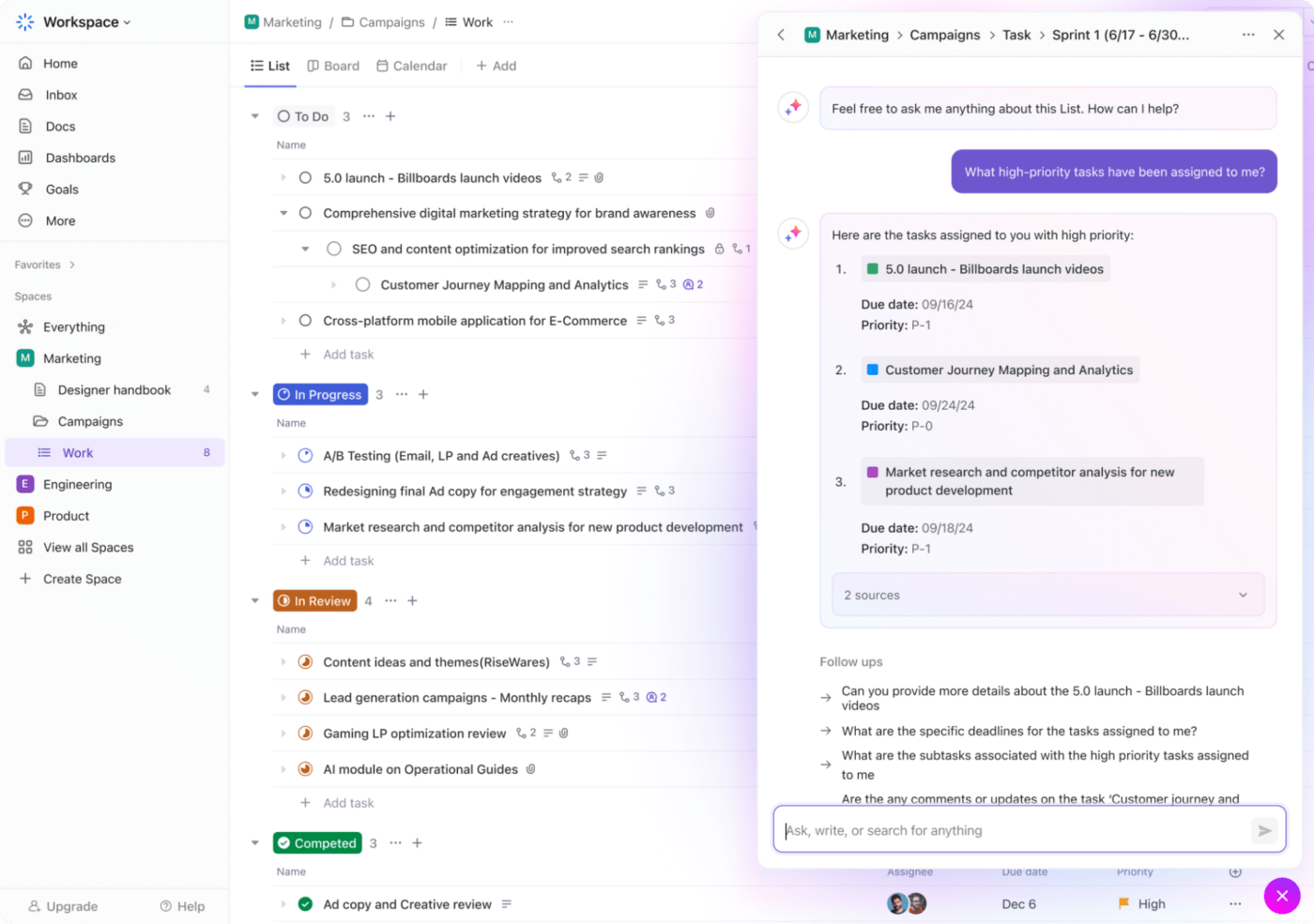 Prompt ClickUp Brain to help improve your IFU development process : instructions for use