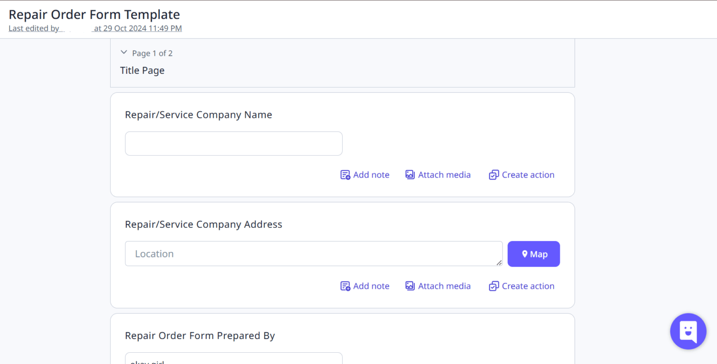 The Repair Order Form Template by SafetyCulture