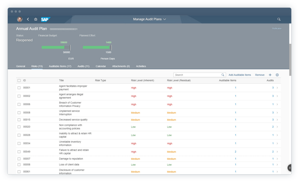 SAP audit management software