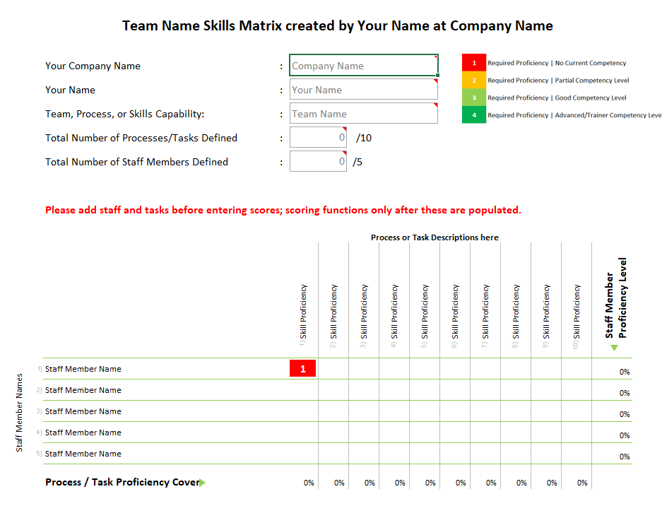 Develop new skills with concrete action plans using this Excel template