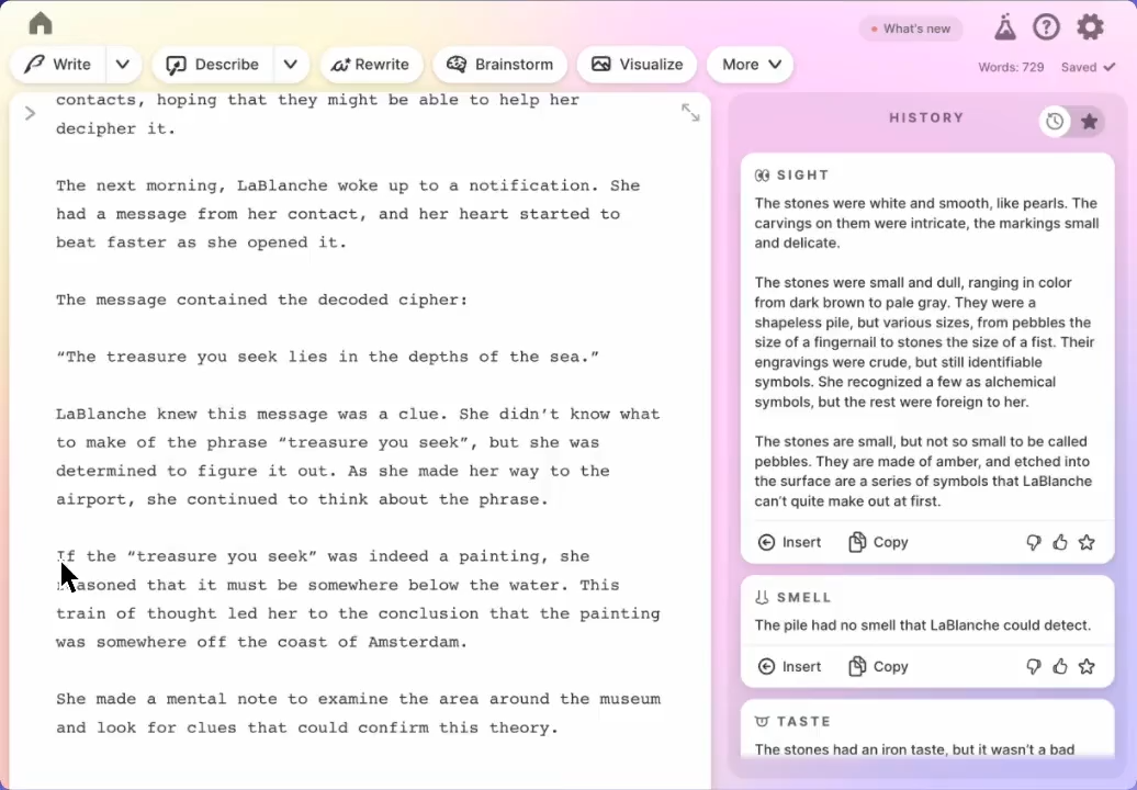 Sudowrite Dashboard