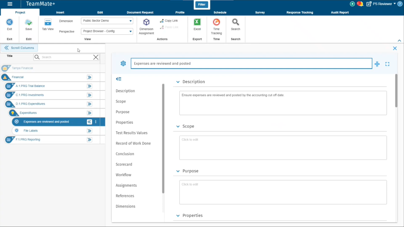 TeamMate audit management software