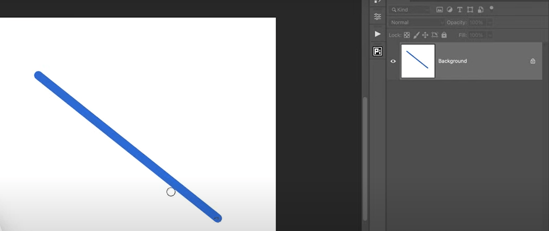 Using the Brush tool to draw diagonal lines