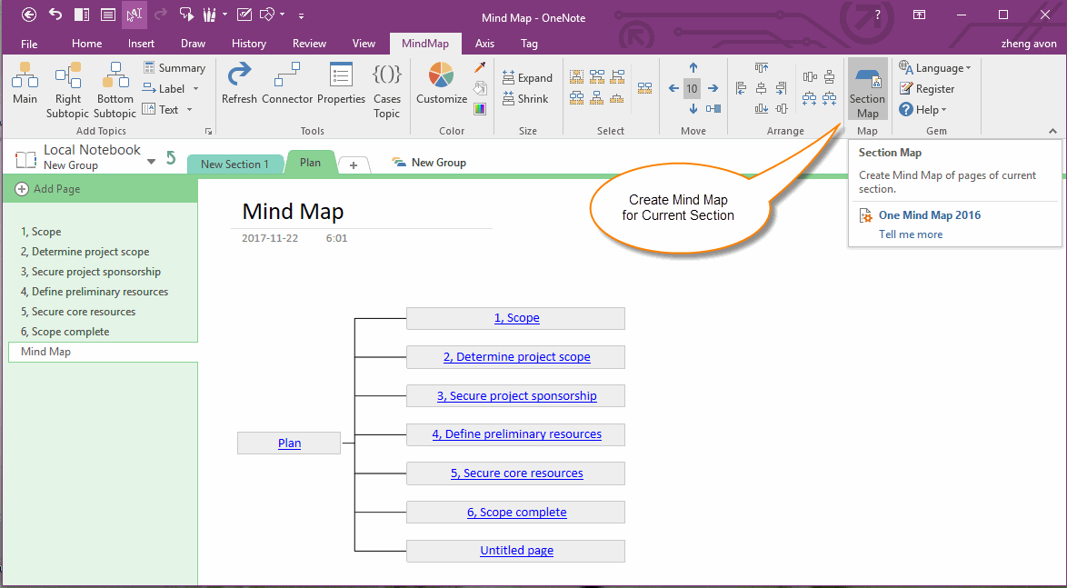 How to Use OneNote for Project Management by Visualizing project information with drawing and mind mapping