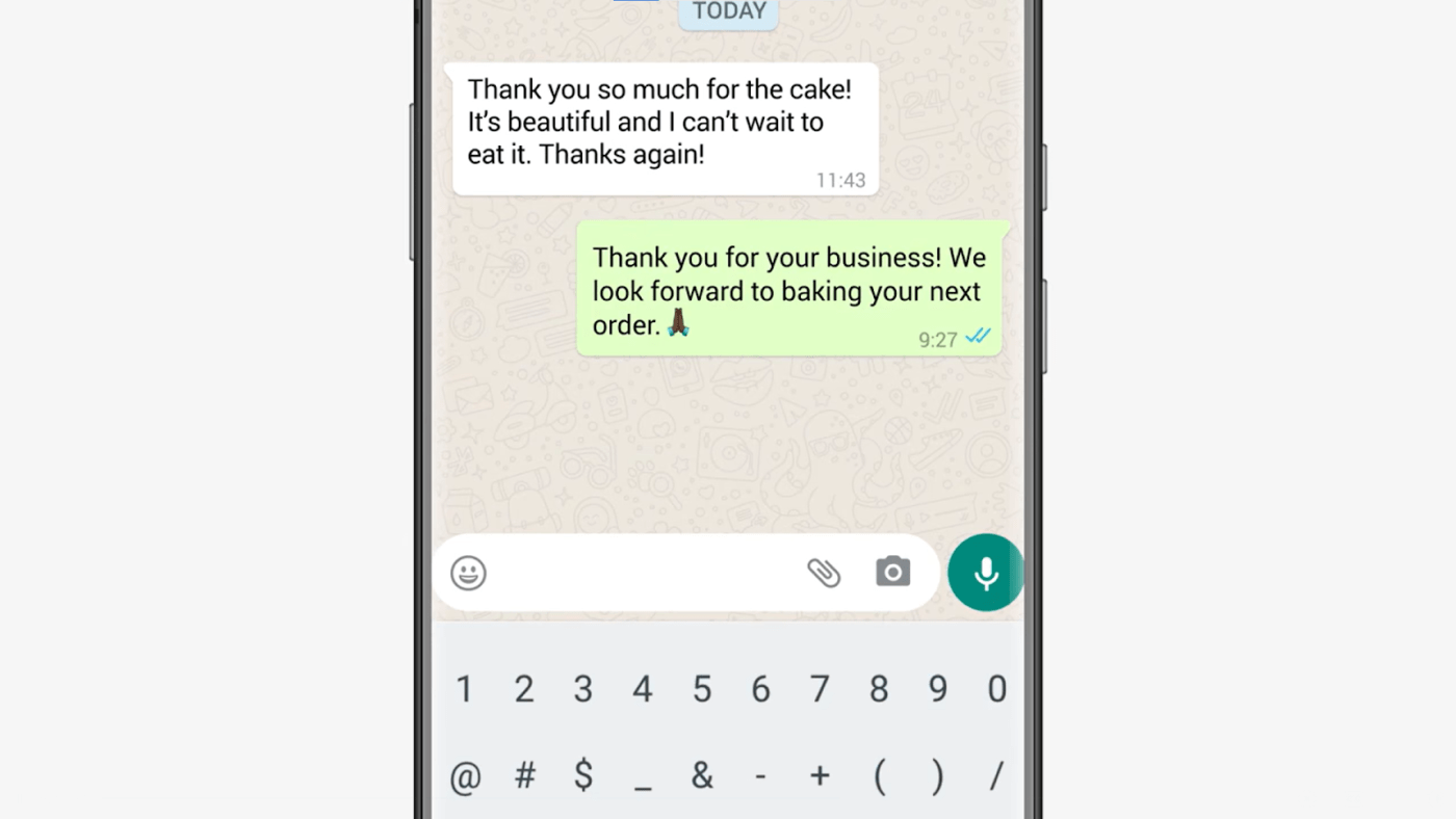 WhatsApp Business core features