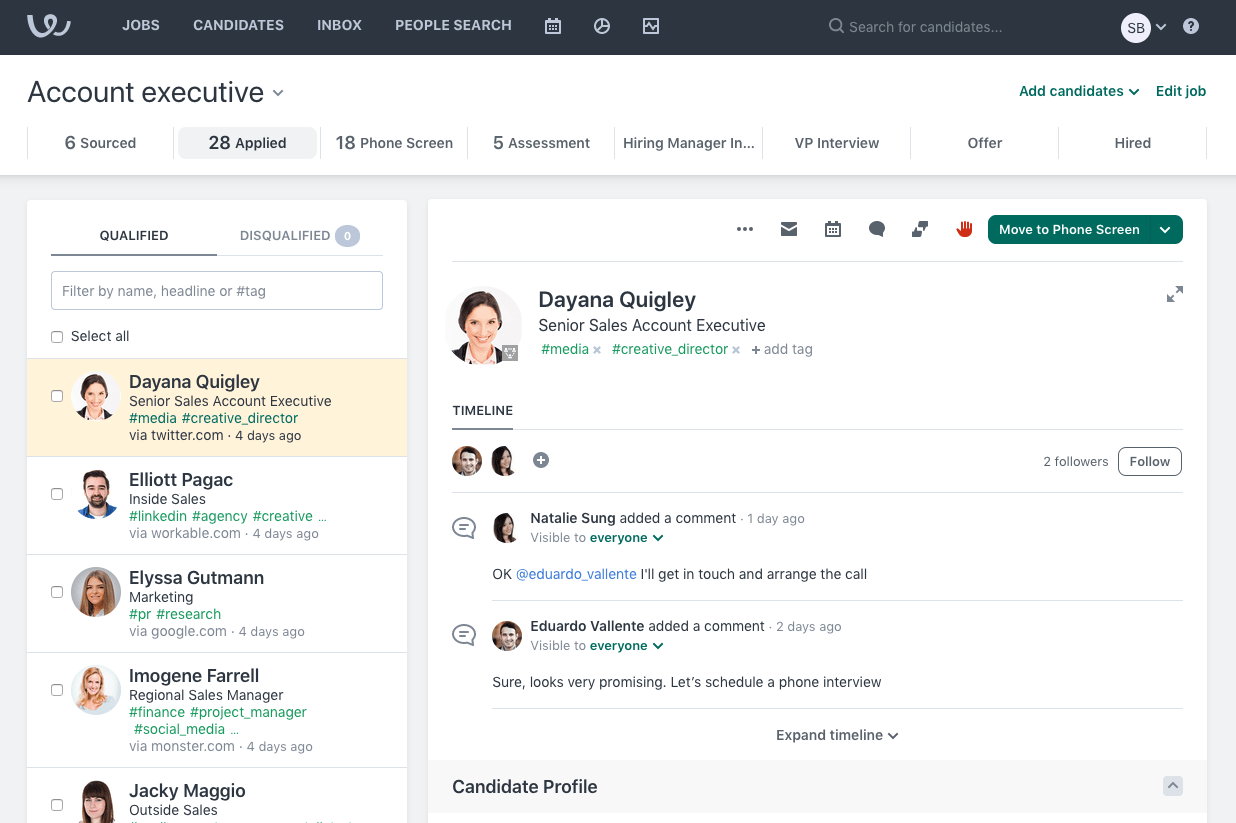 Workable : recruitment crm