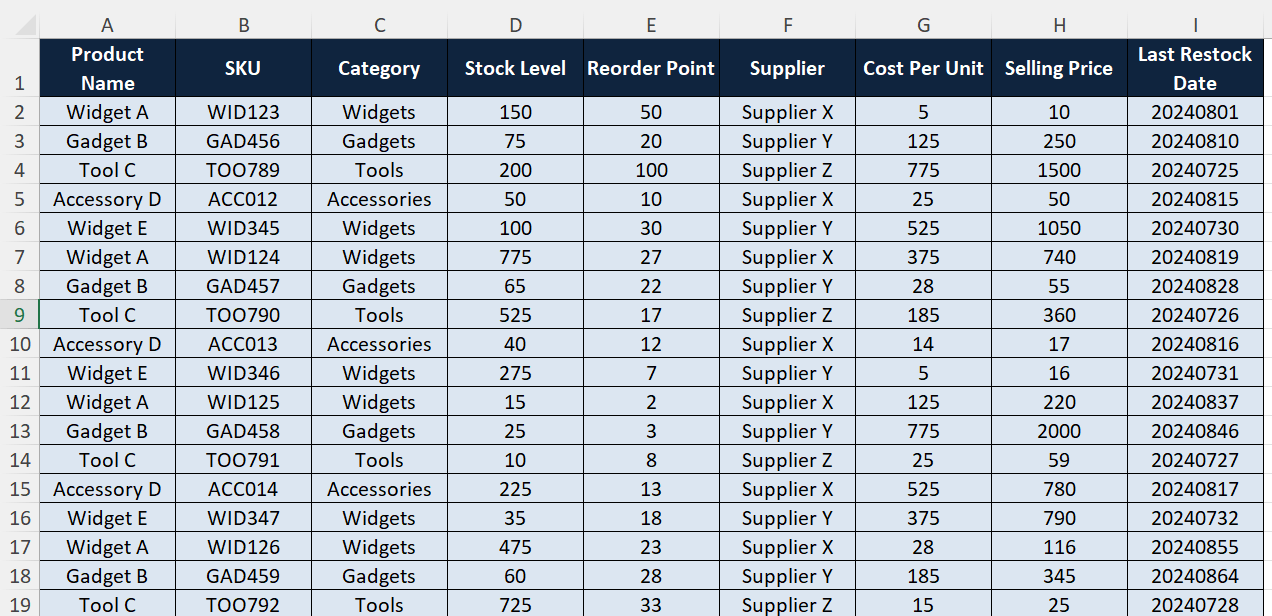 Inventory in Excel: How to Manage Inventory in Excel
