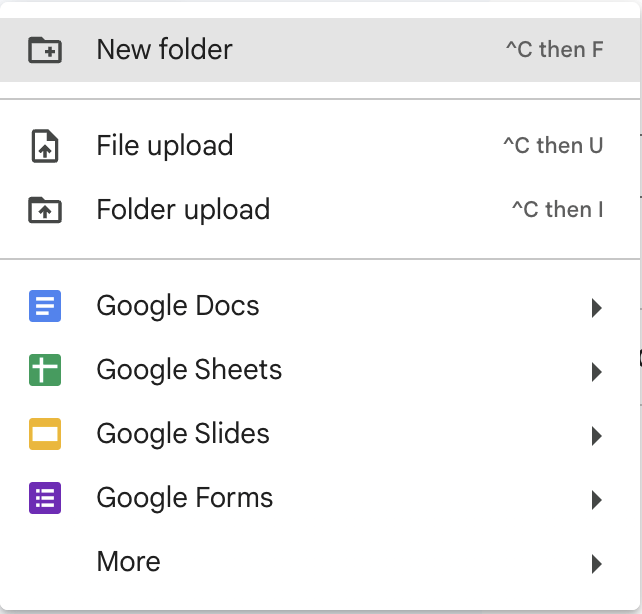 Create folders: how to organize google drive