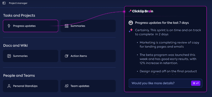 ClickUp Brain