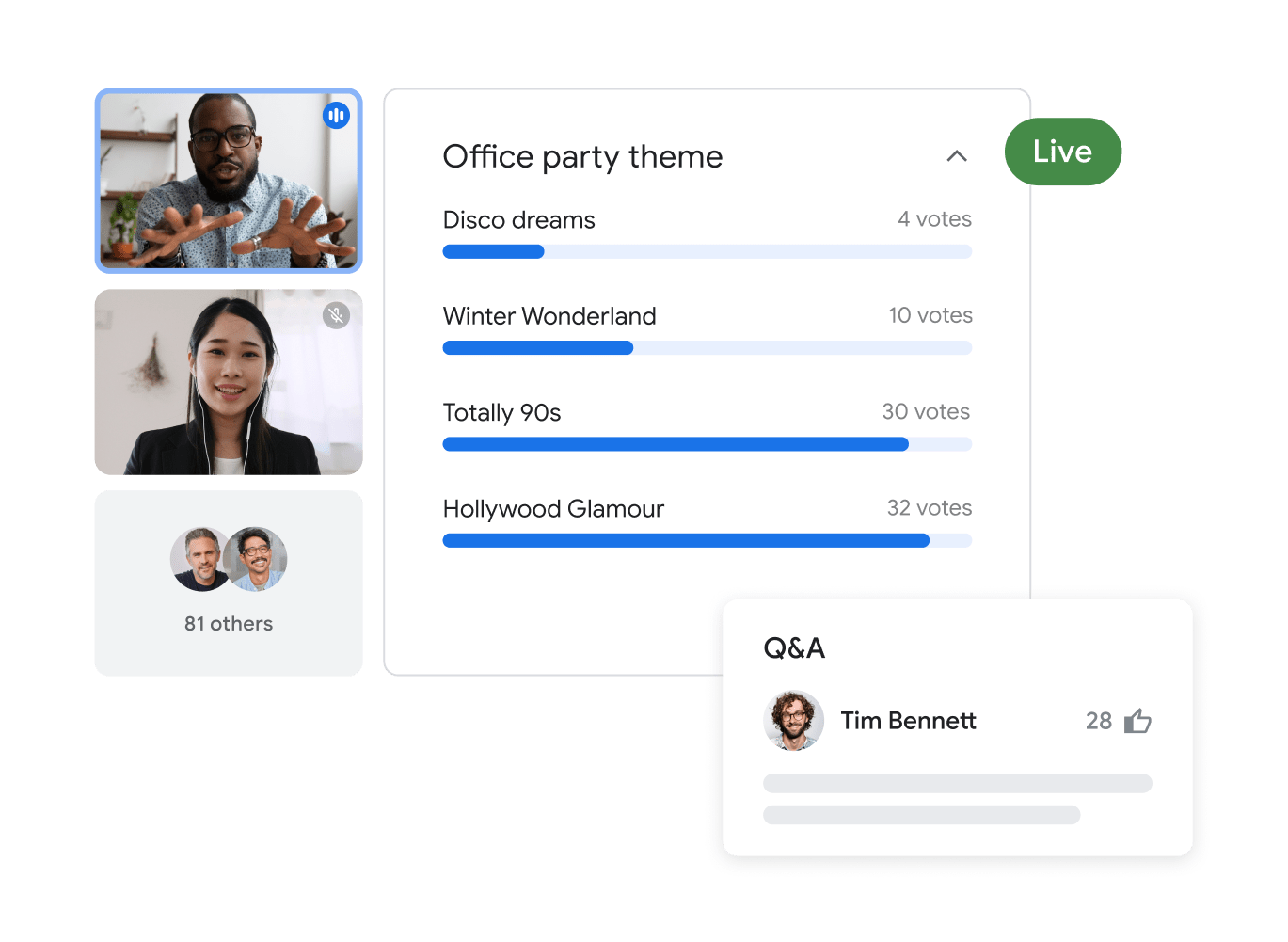 Have video meetings and make plans by integrating Google Meet and Google Chat