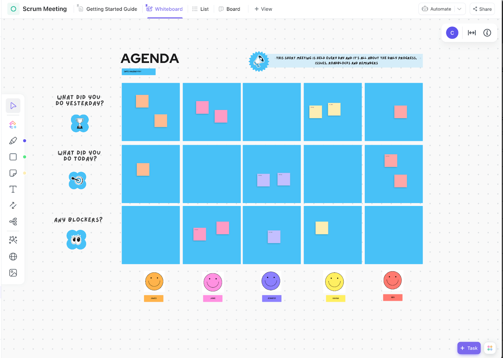 ClickUp Scrum Meeting Template