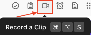 ClickUp Clips from your Workspace 