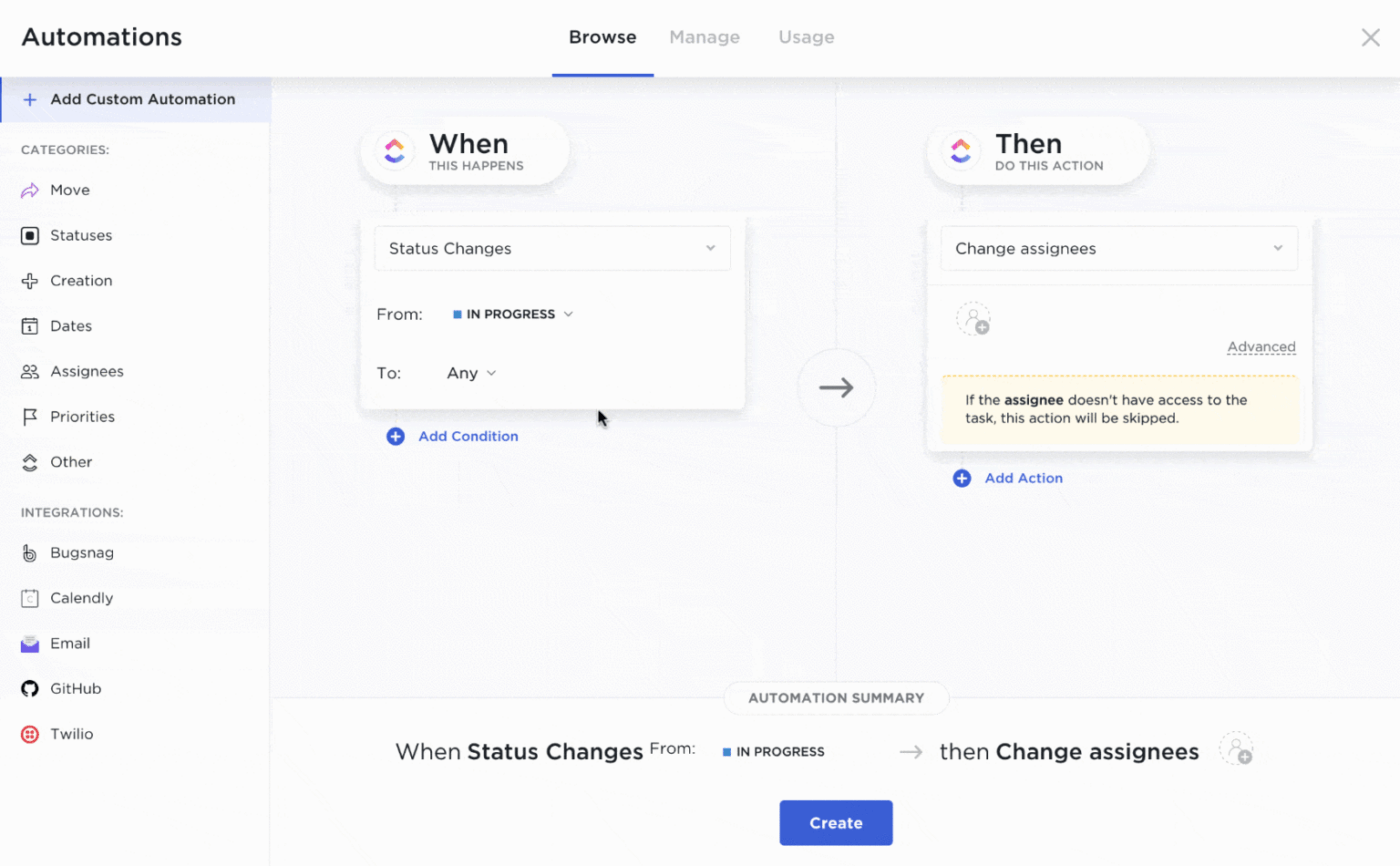 ClickUp Automations