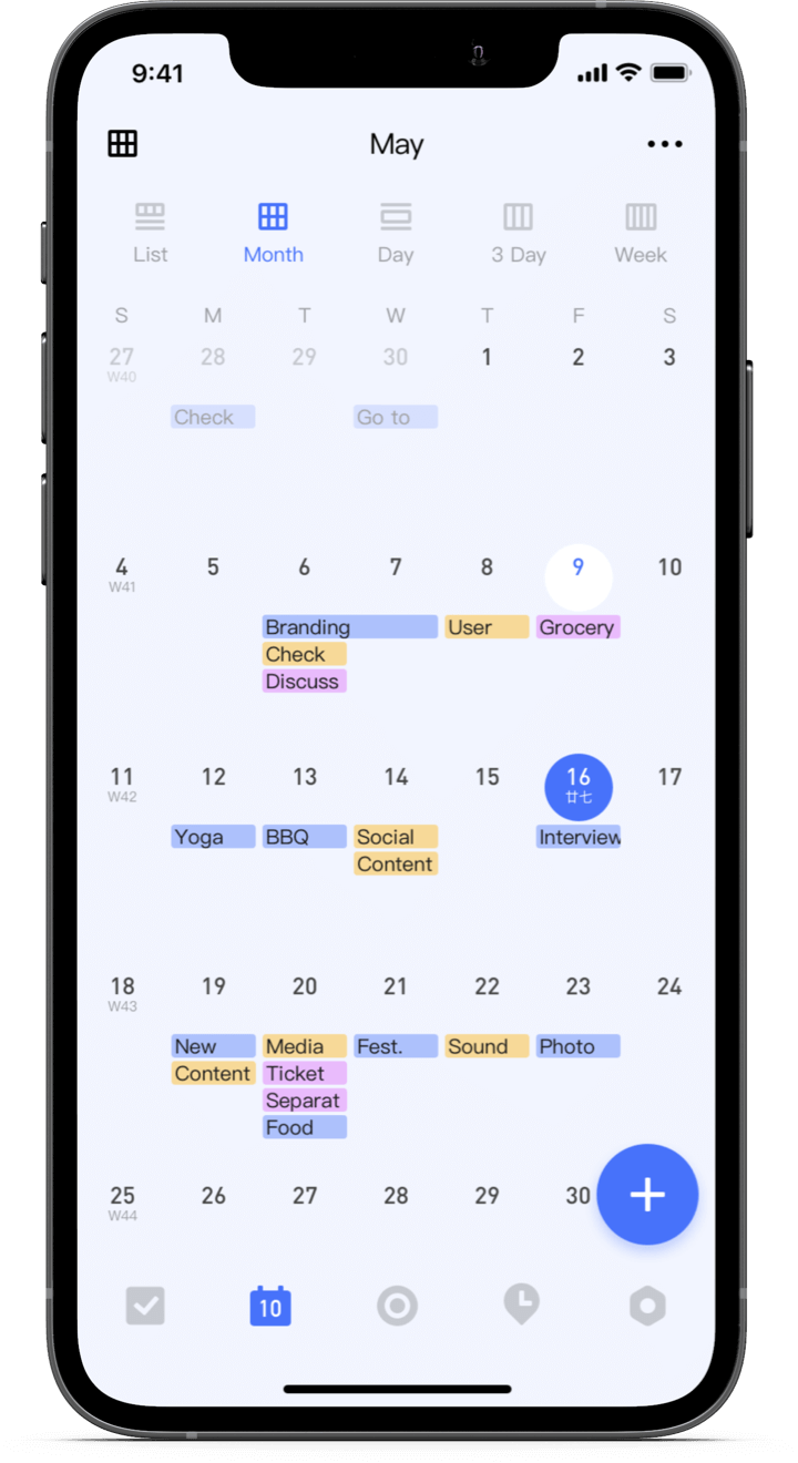 TickTick vs Things 3: Flexible calendar views in Ticktick