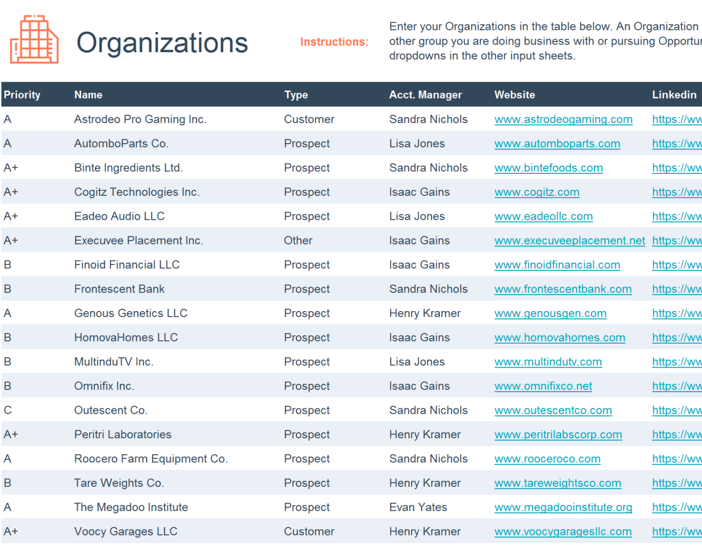 Mini Google Sheets CRM Template by HubSpot
