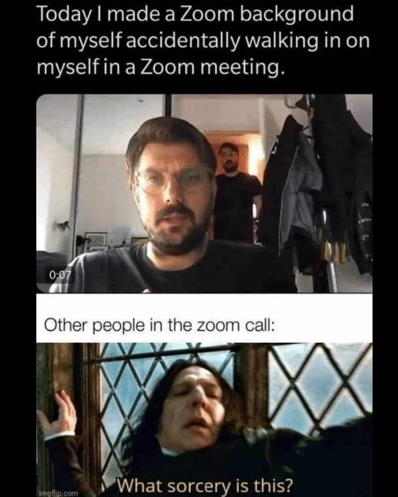 Zoom meme: Funny meeting background