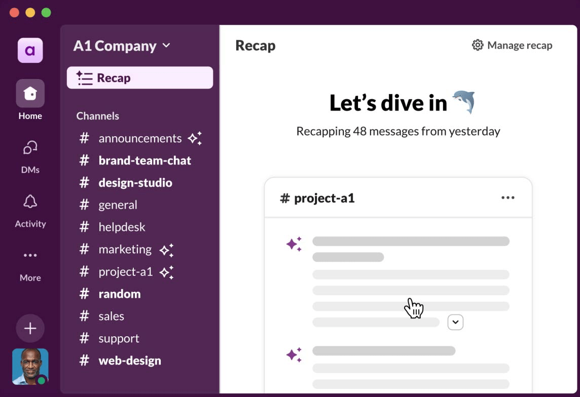 How to use Slack AI: Customizable channel selection 