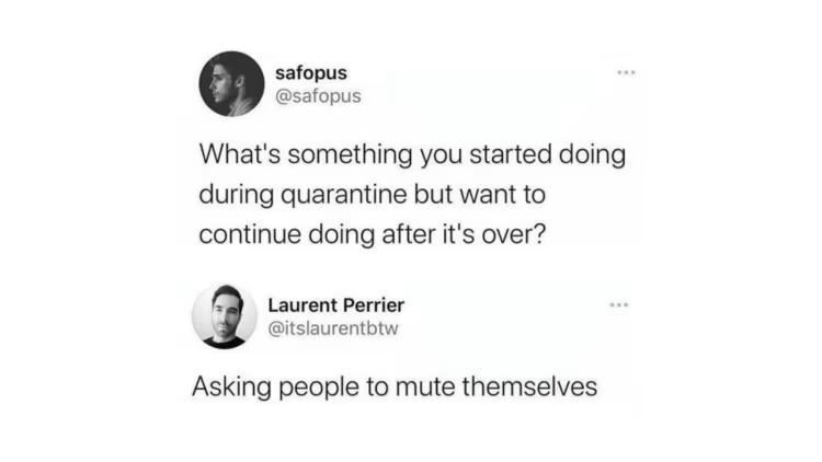 Zoom meme: Asking people to mute themselves