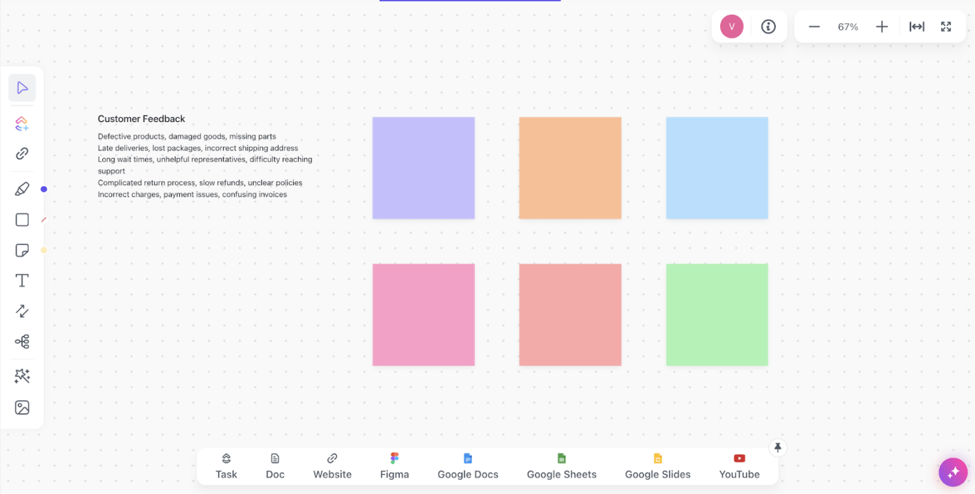 Import existing data sets to affinity diagram