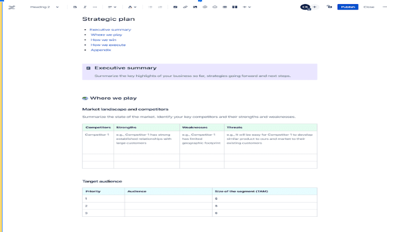 Strategic Plan Template