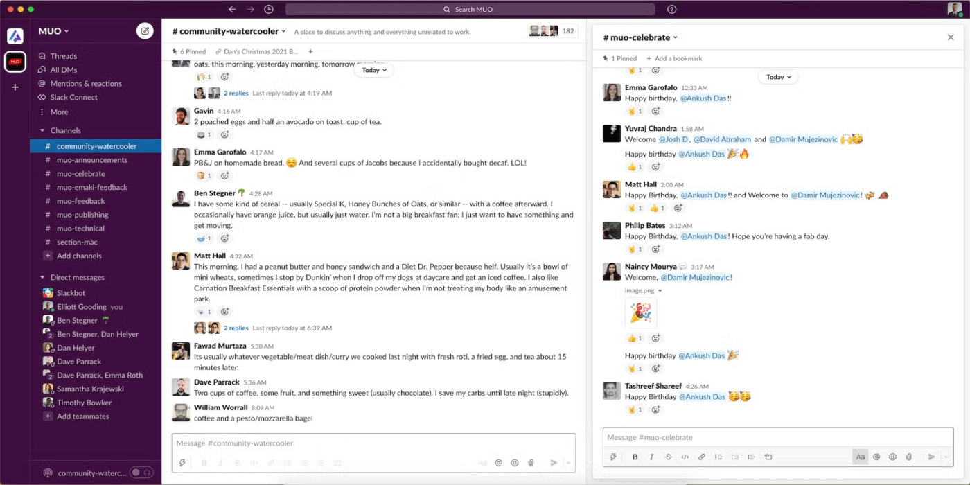 Desktop Slack enables you to set an active status