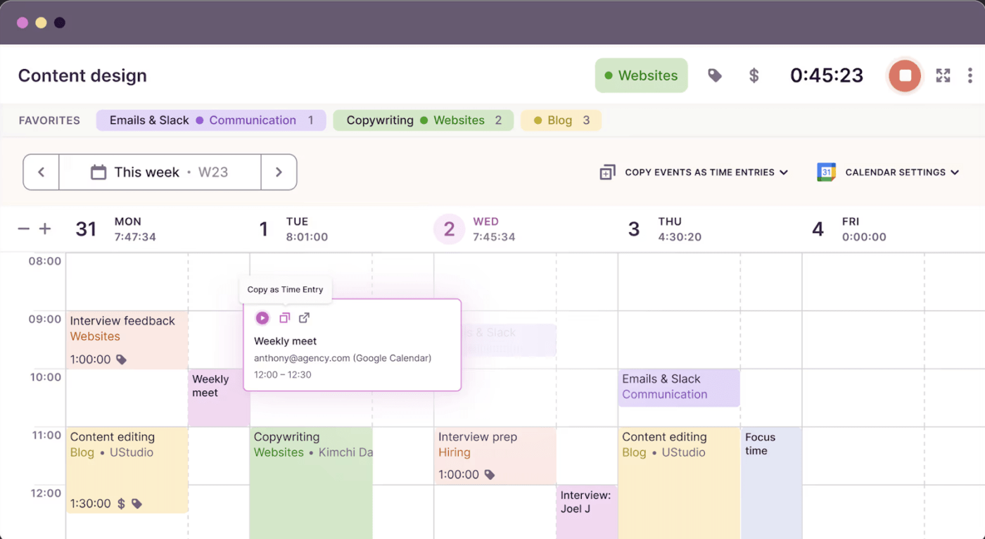 Capacity Planning Tools: Toggl