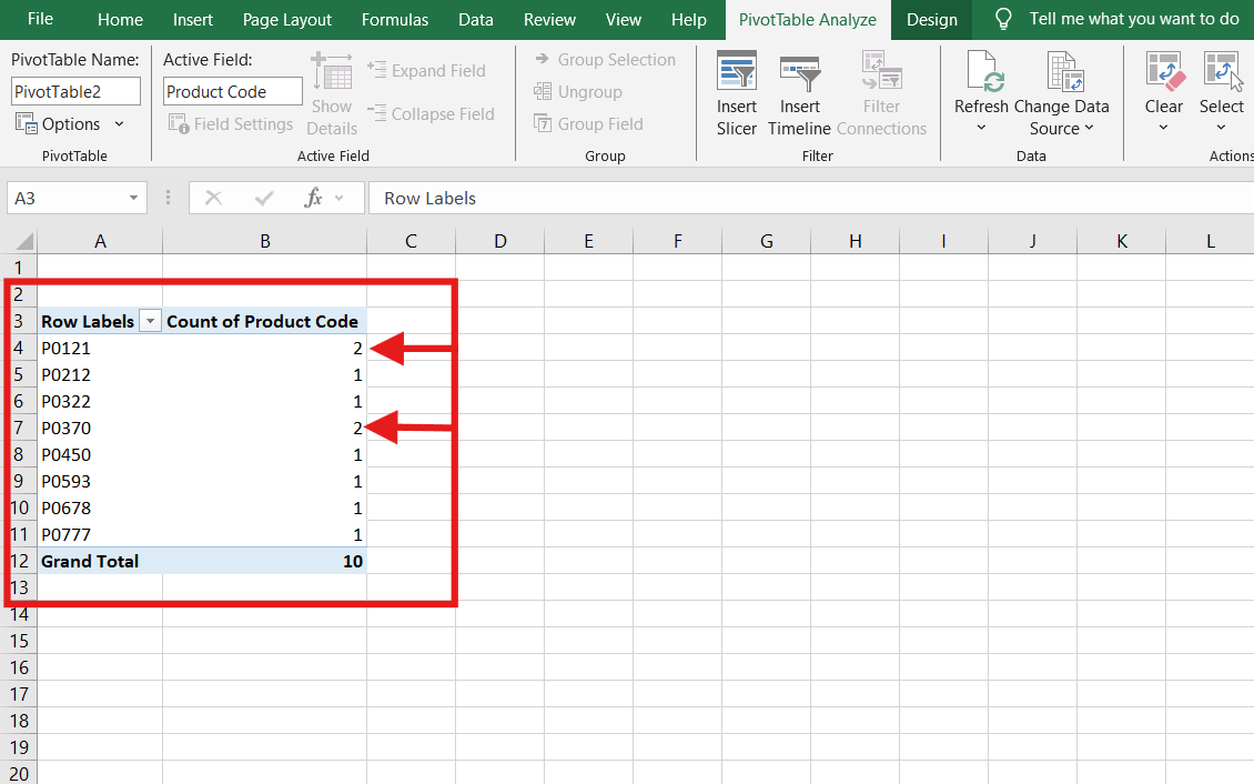 Analyze the counts-How to Find Duplicates in Excel