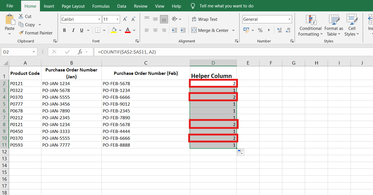 How to Find Duplicates in Excel-Analyze the results