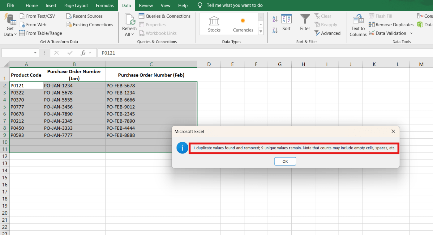 How to Find Duplicates in Excel-Analyze the results