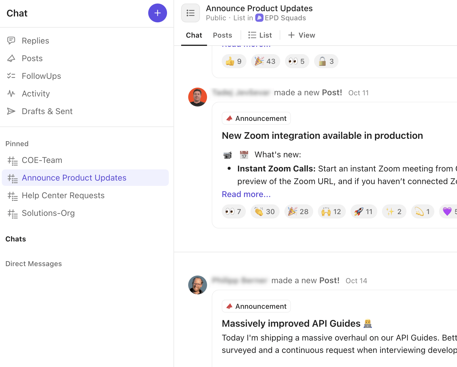 Communicate and manage tasks in a unified workspace via ClickUp Chat