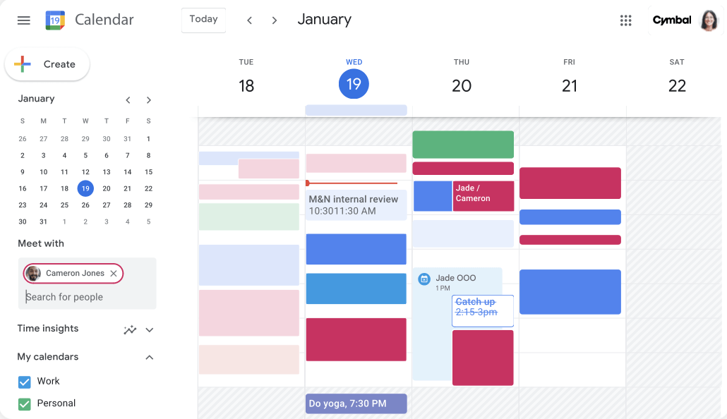 Google Calendar Dashboared