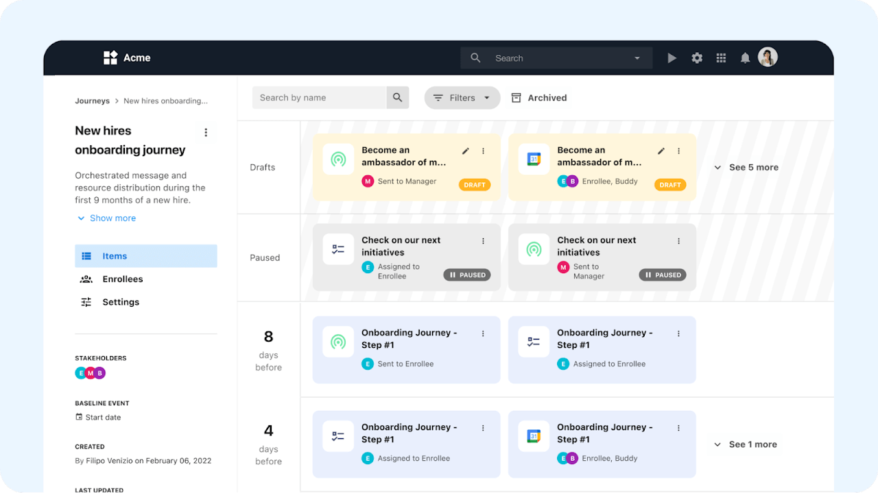 LumApps Dashboard