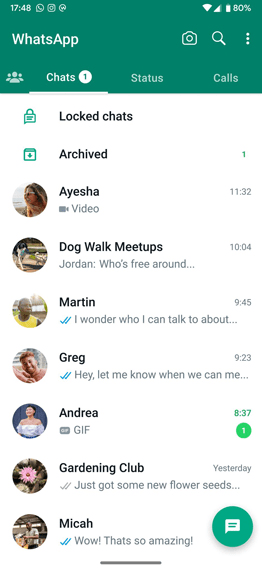 WhatsApp: A more general messaging app that is encrypted end-to-end