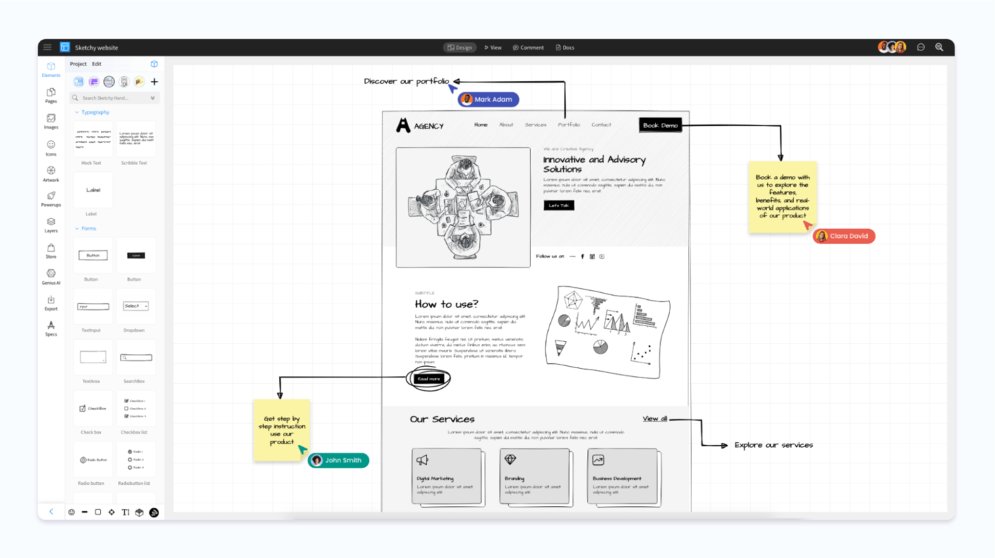 MockFlow Dashboard: Design Feedback Tools 