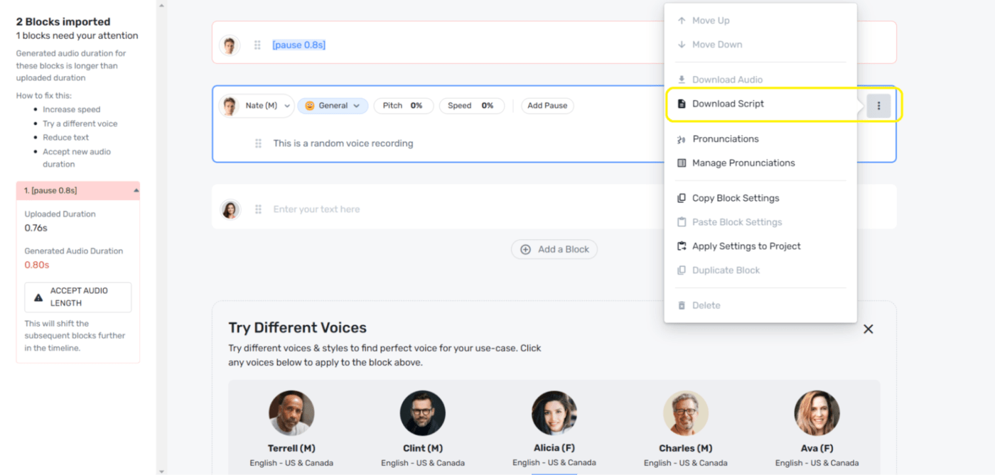 Murf Dashboard