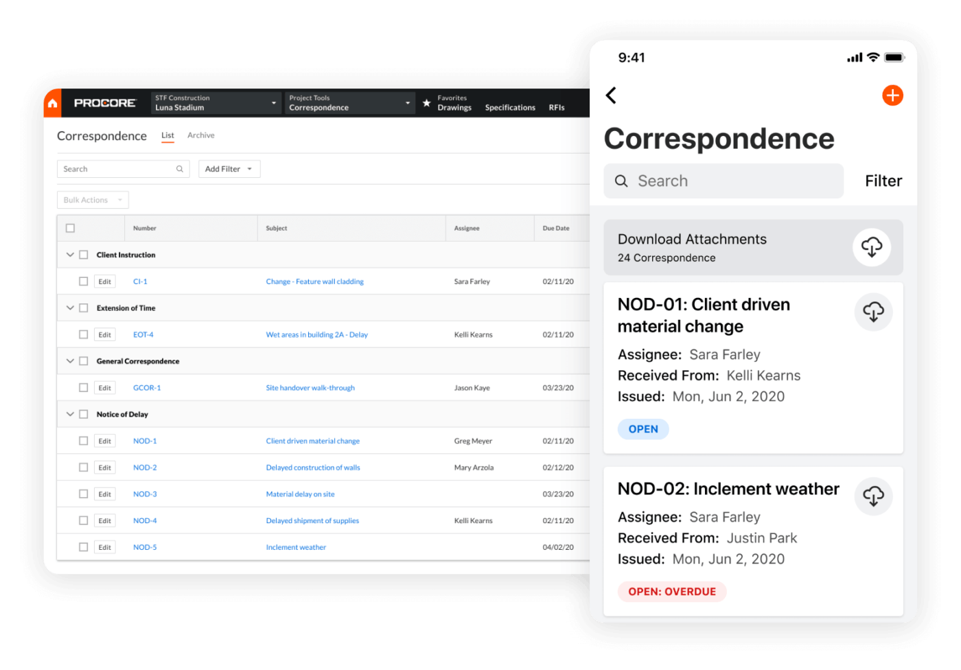 Procore: construction document management software