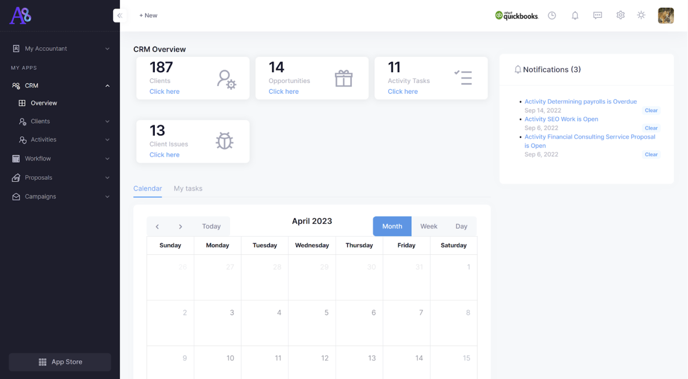 Quickbooks : crm for accountants