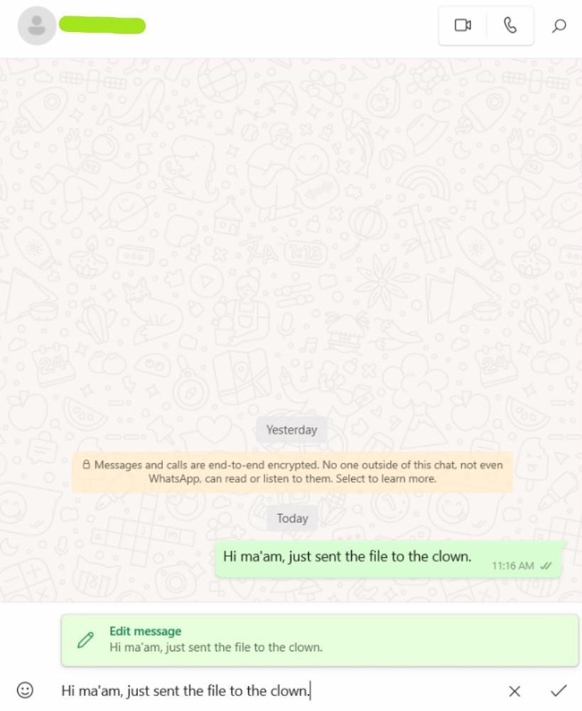 How to Edit WhatsApp Messages: Select edit and make your changes