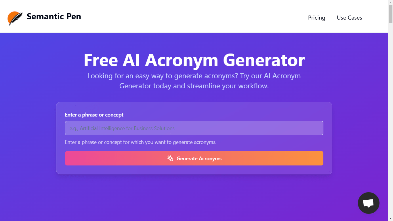 ai acronym generator: Semantic Pen